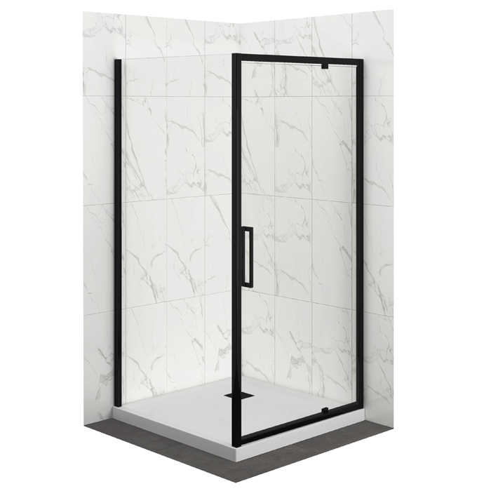 ELEMENTI TILED SHOWER 1000x1000 TRAY BLACK