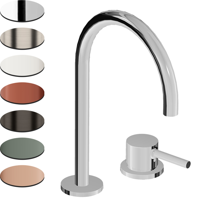 PAN S 2TH EXTENDED HEIGHT GOOSE NECK BASIN MIXER
