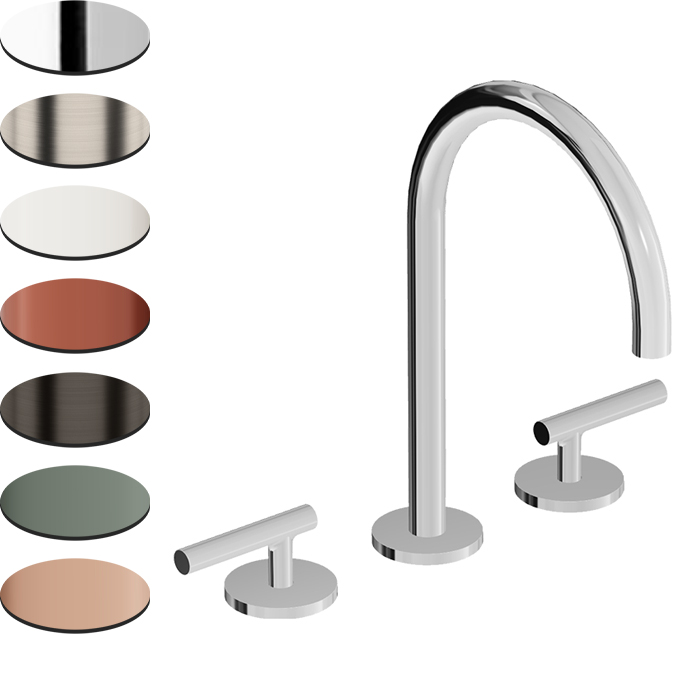 PAN S 3TH EXTENDED HEIGHT DECK MOUNTED BASIN MIXER